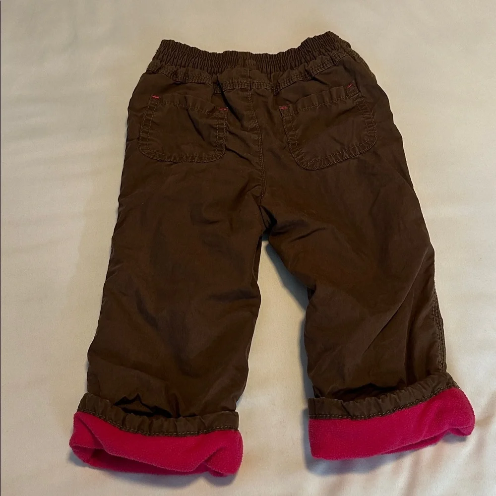 Old Navy Brown Kids Pants with Pink Accents